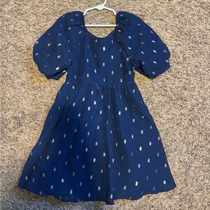 Girl’s Sheer Navy Dress
